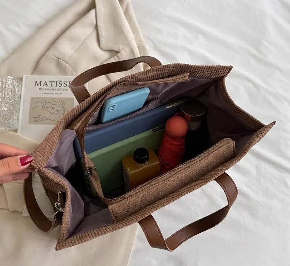 Vanta Vintage Corduroy Luxury Handbag Siren Fashion