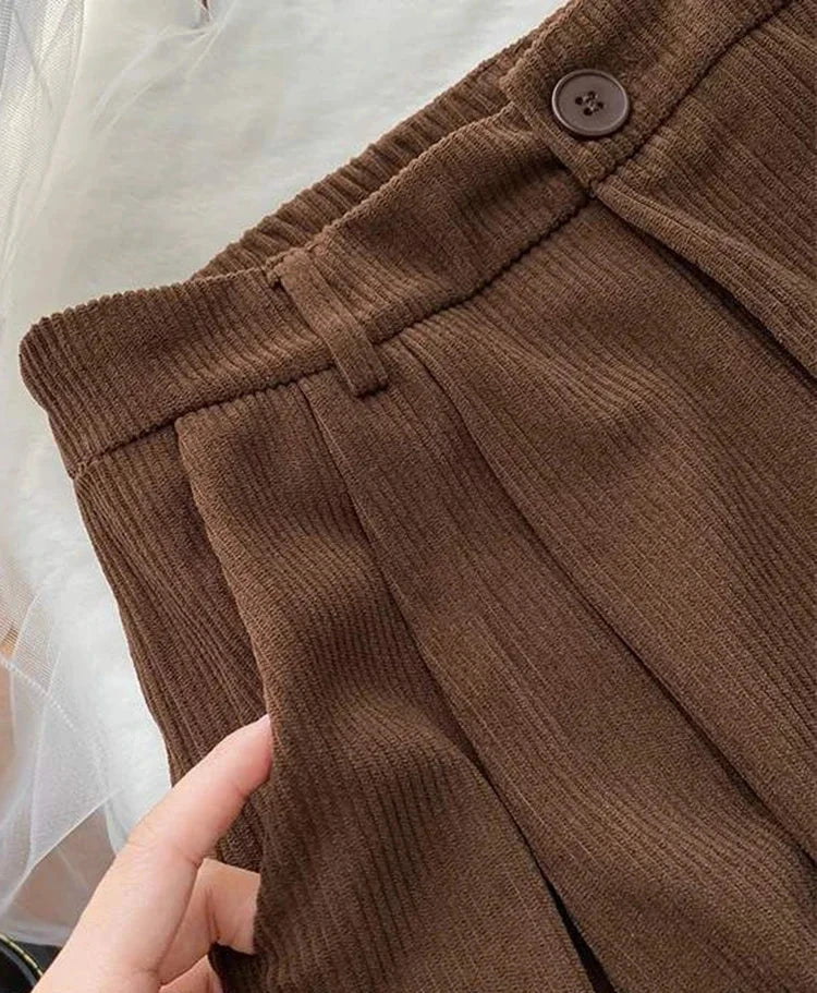 Serafina Vintage High Waist Corduroy Pants Siren Fashion
