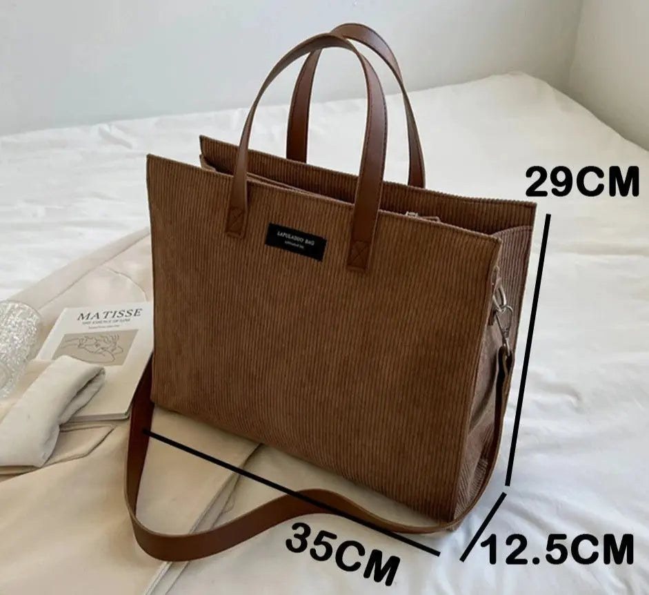 Vanta Vintage Corduroy Luxury Handbag Siren Fashion