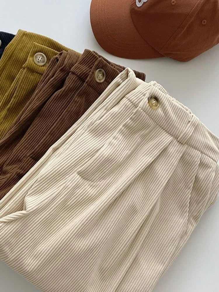 Serafina Vintage High Waist Corduroy Pants Siren Fashion
