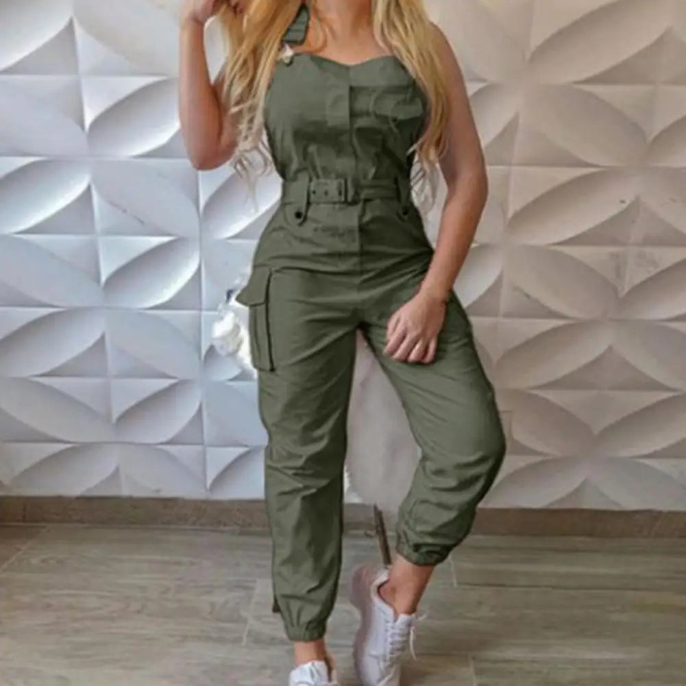 The Hailey Cargo High Waist Jumpsuit Siren Fashion