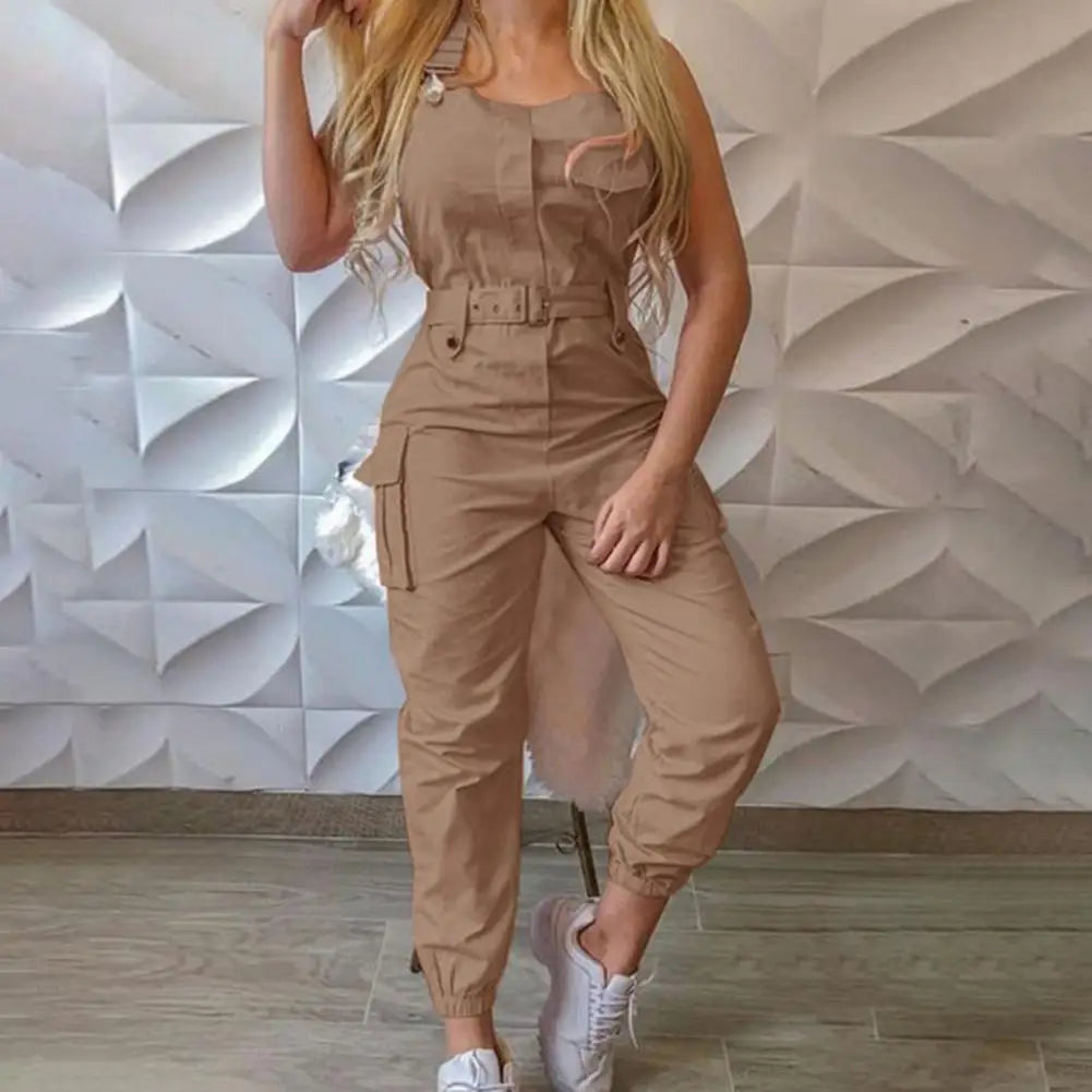 The Hailey Cargo High Waist Jumpsuit Siren Fashion