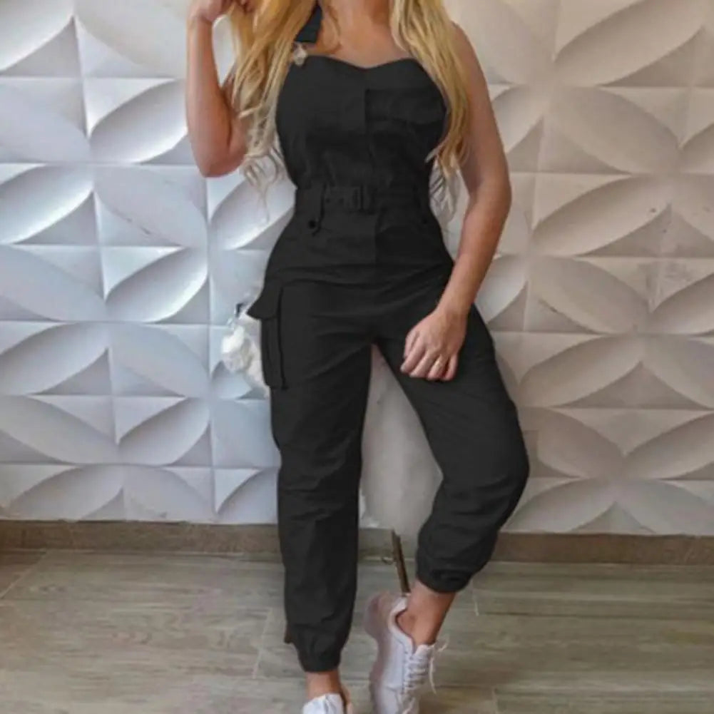 The Hailey Cargo High Waist Jumpsuit Siren Fashion