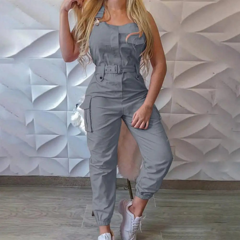 The Hailey Cargo High Waist Jumpsuit Siren Fashion