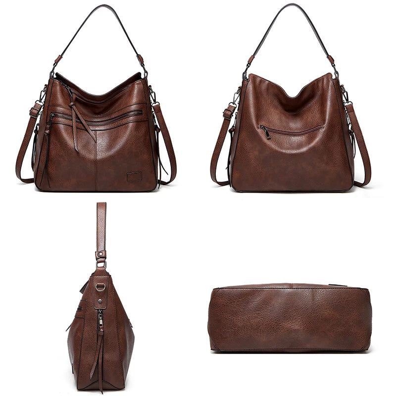 Anselma Vintage Leather Shoulder Bag Siren Fashion