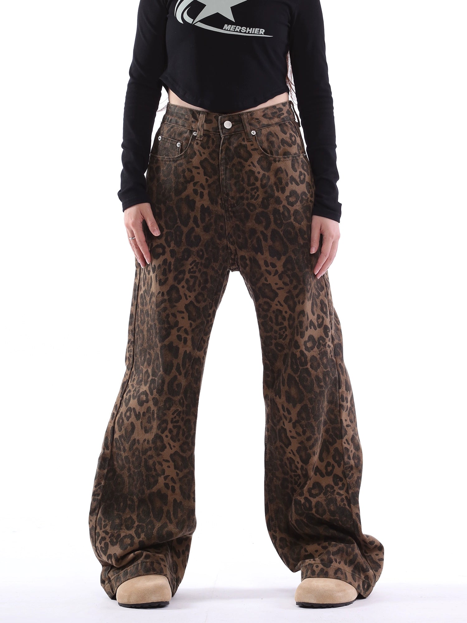 Viviana Fashion Vintage Leopard Print Pants Siren Fashion