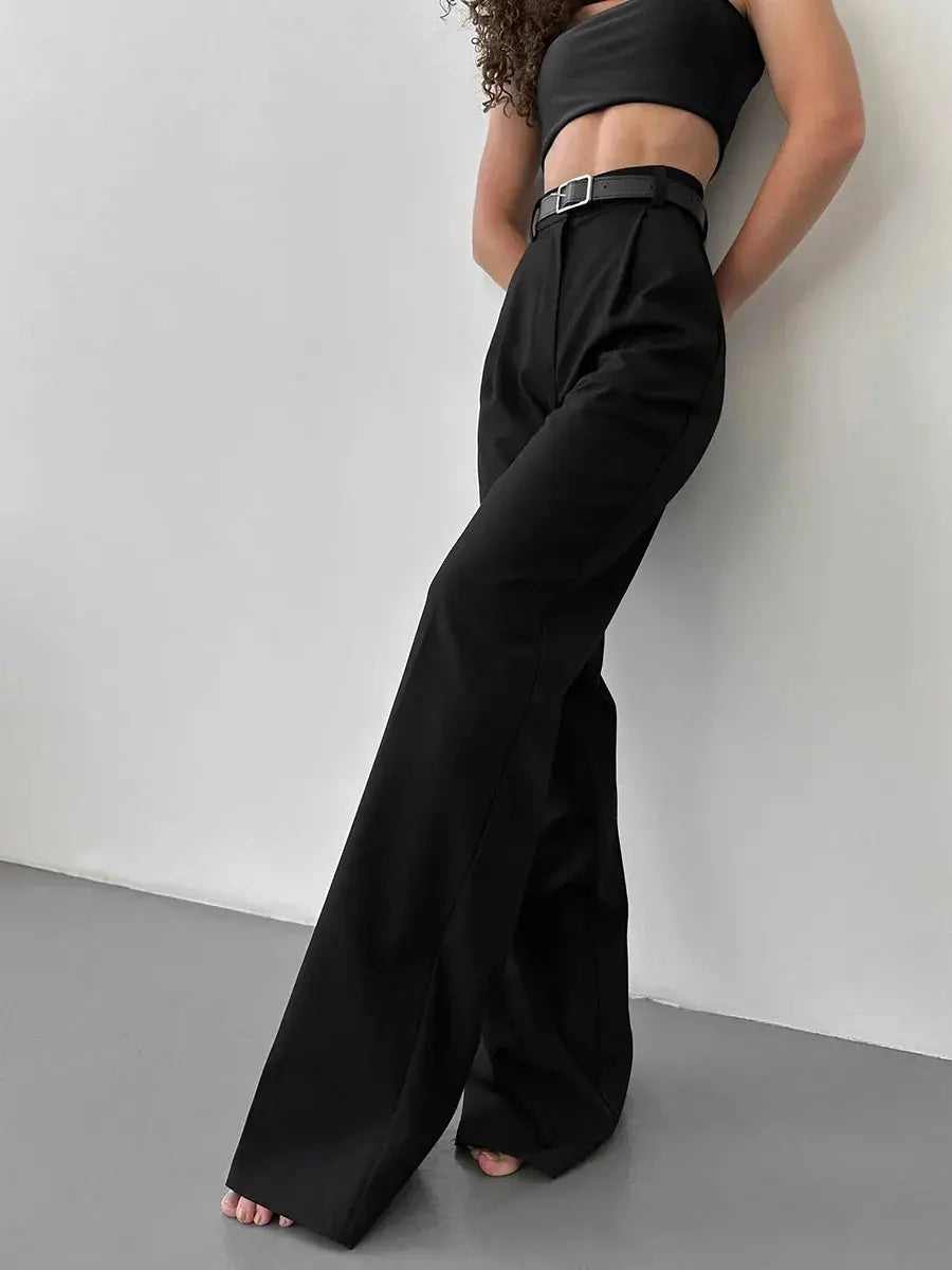 Cinzia Fashion Pleated High Waist Trousers Siren Fashion