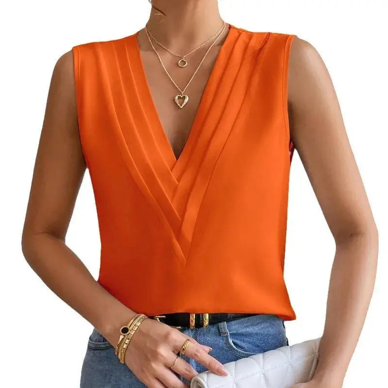 Casual Chic Multi Level V-Neck Top Siren