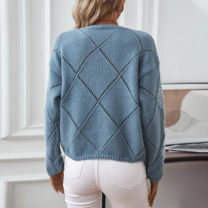 Jillian Casual Sequined Knitted Sweater