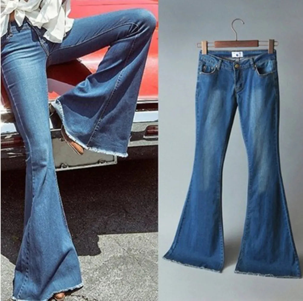 Bianca Fashion Denim Wide Flare Jeans Siren Fashion