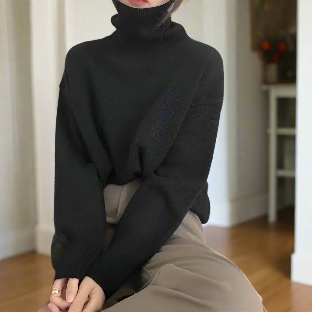 Stephania Cashmere Elegant Turtleneck Sweater Siren Fashion