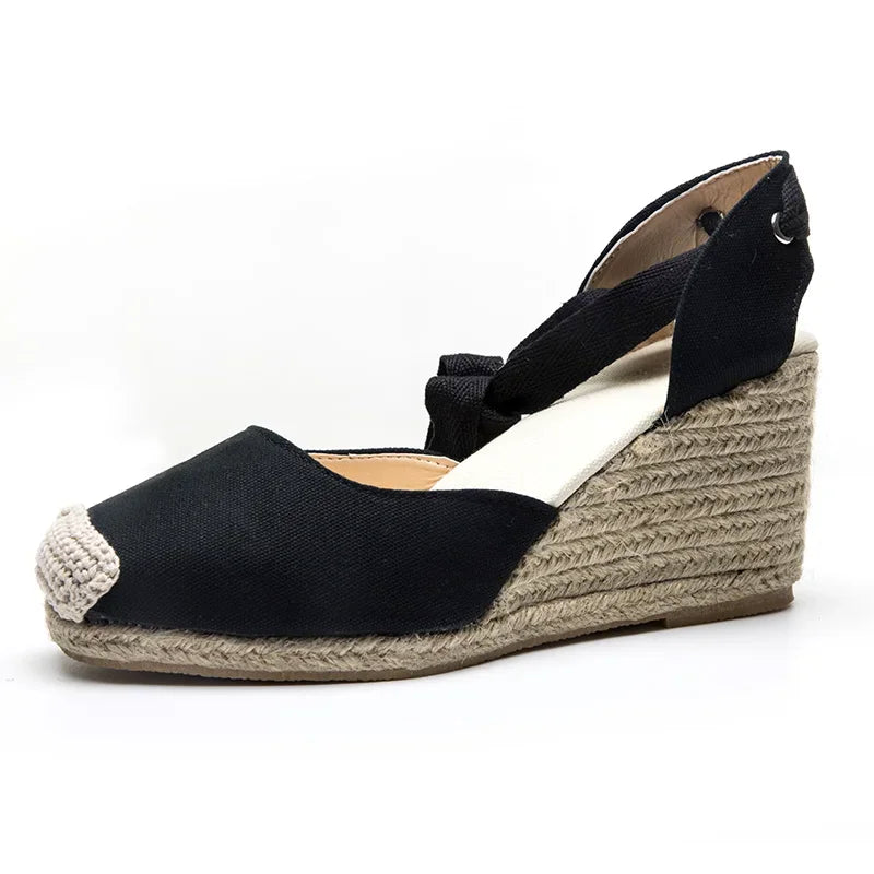 Vera Fashion Hemp Rope Wedges Siren Fashion