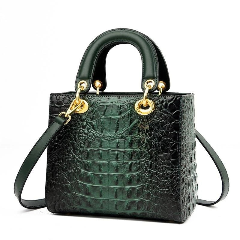 Serafina Designer Leather Crocodile Bag Siren Fashion