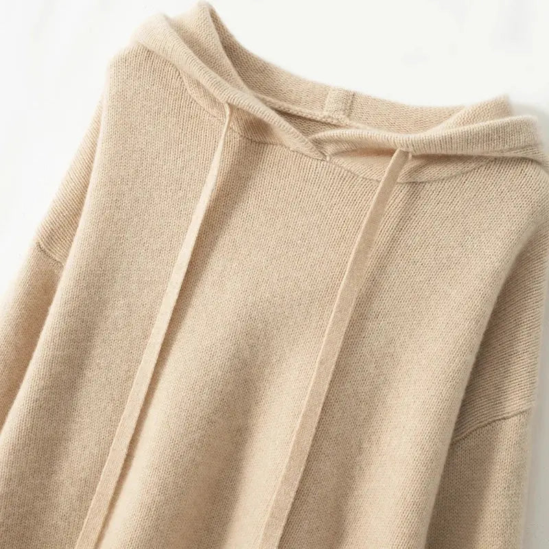 Paulina's Cashmere Hooded Sweater Siren