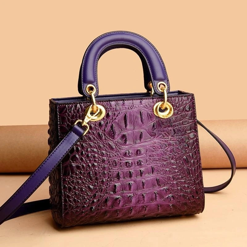 Serafina Designer Leather Crocodile Bag Siren Fashion