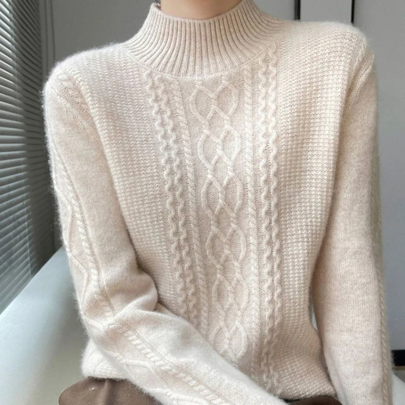 Viviana Knitted Turtleneck Cashmere Sweater Siren Fashion