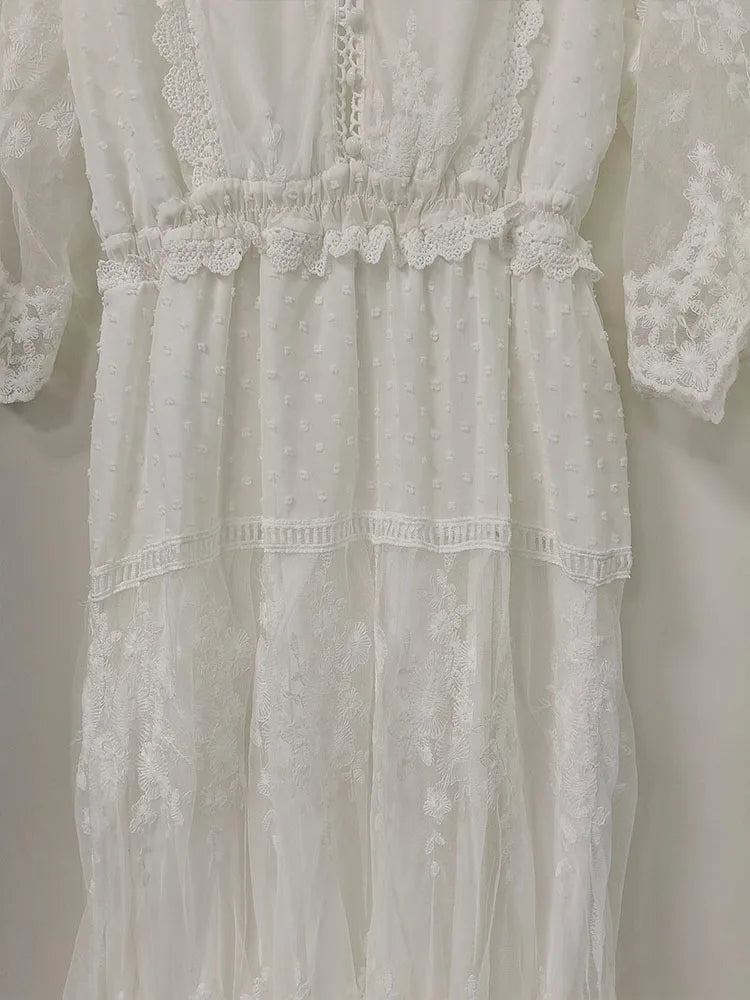 Beale Street White Hollow Out Dress Siren Fashion