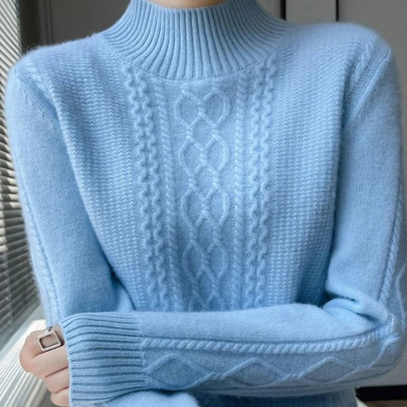 Viviana Knitted Turtleneck Cashmere Sweater Siren Fashion