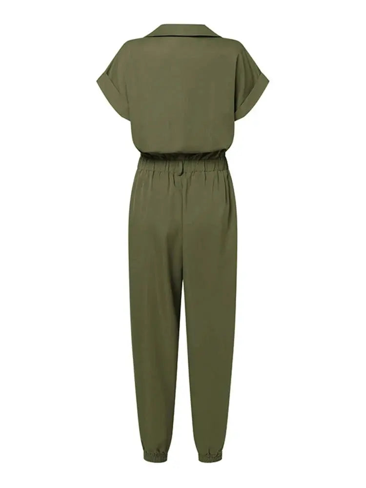 Cameron Vintage Cargo Romper Siren Fashion