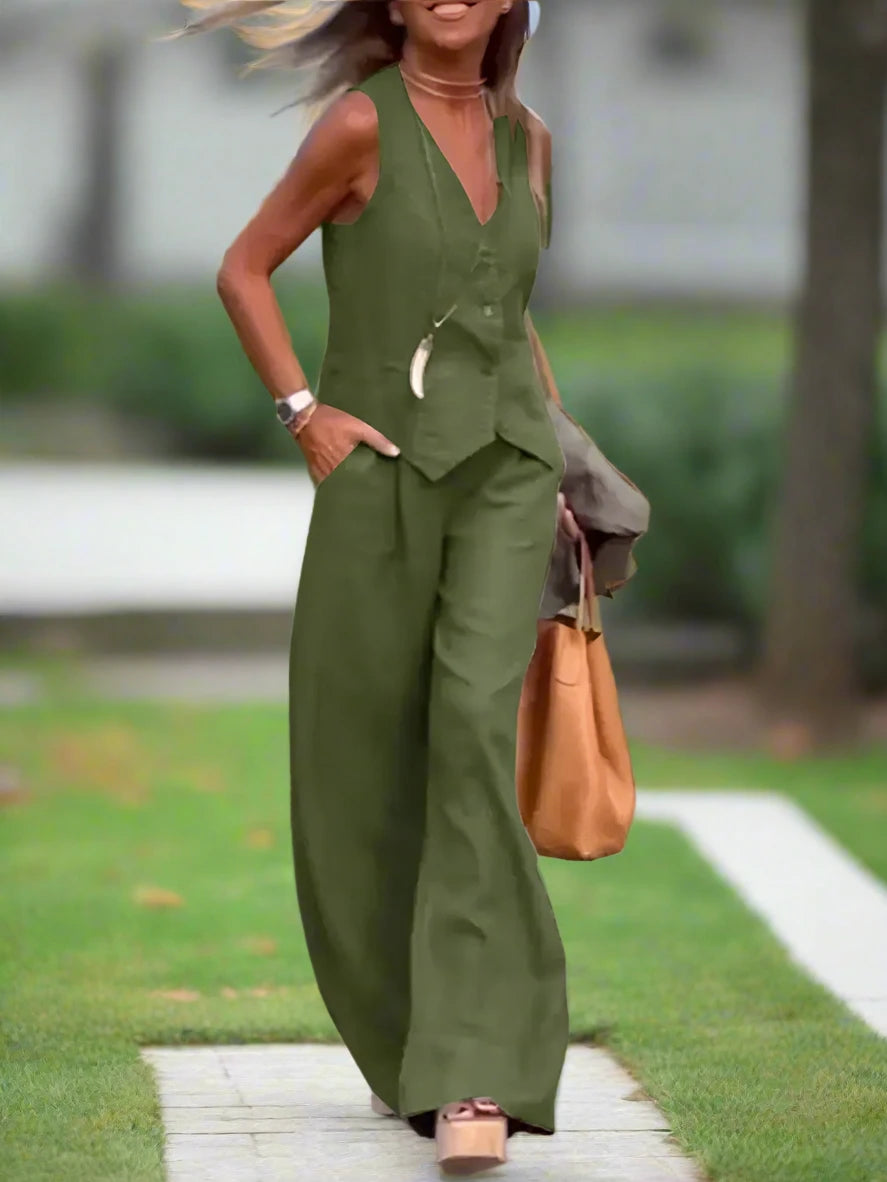 Francesca Wide Leg Pant Suit Siren Fashion