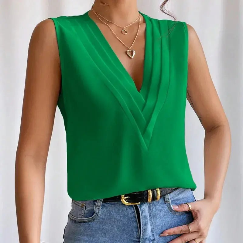 Casual Chic Multi Level V-Neck Top Siren