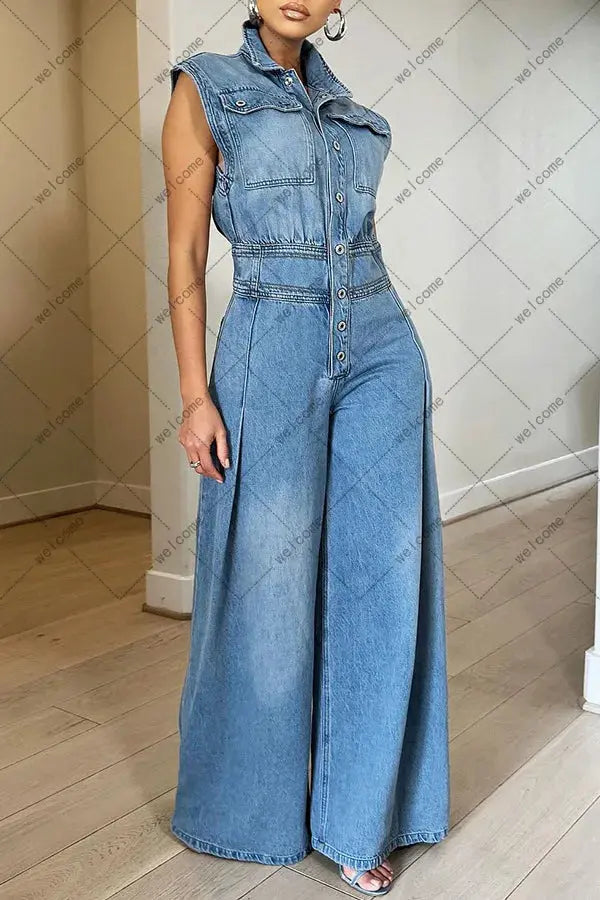 Delta Denim Wide Leg Jumper Siren Fashion