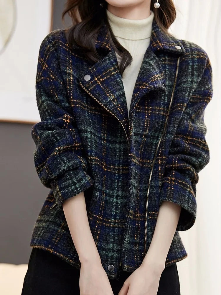 Always Chic Plaid Tweed Jacket Siren Fashion