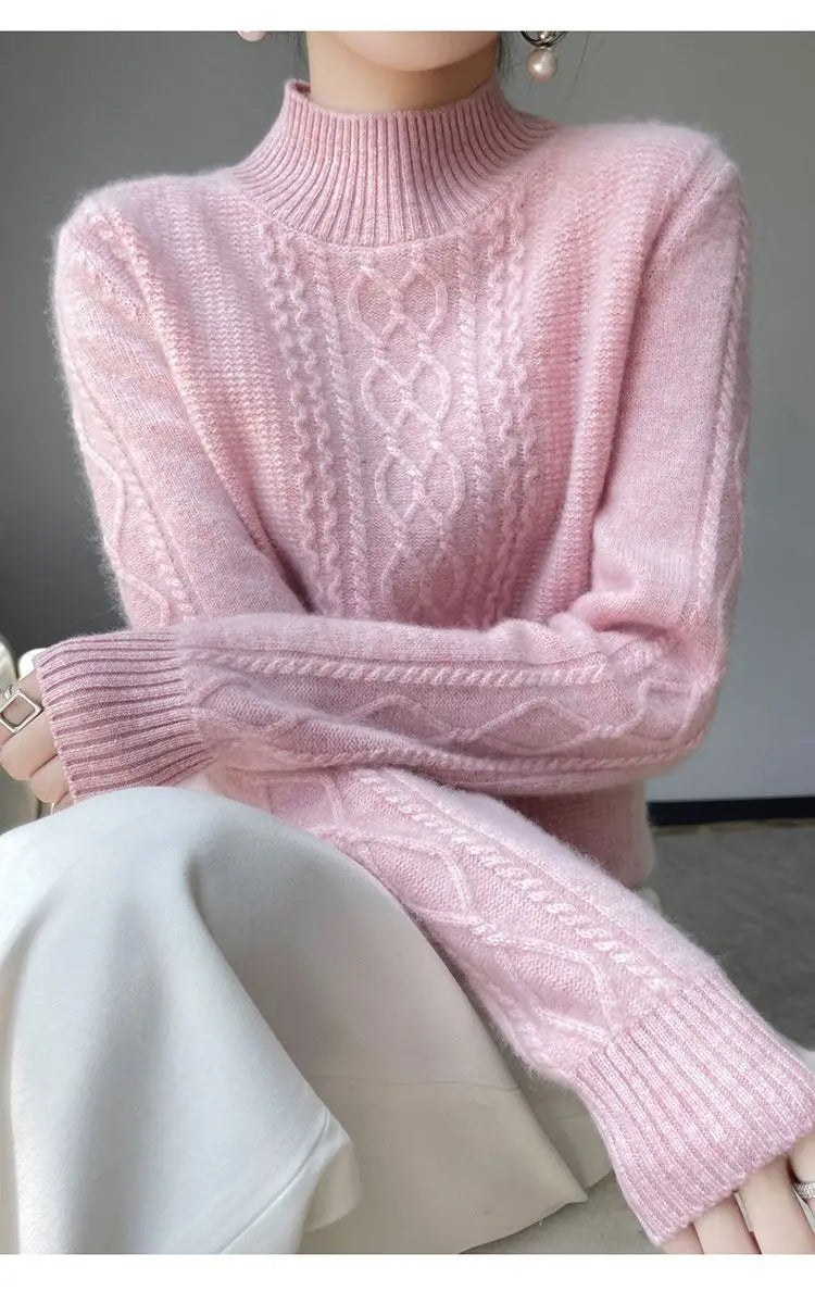 Viviana Knitted Turtleneck Cashmere Sweater Siren Fashion