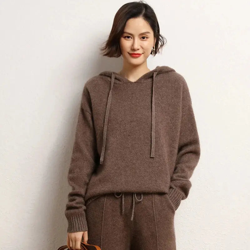 Paulina's Cashmere Hooded Sweater Siren