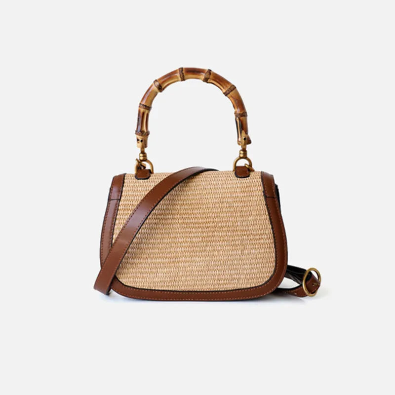 Viviana Genuine Leather Bamboo Bag Siren Fashion