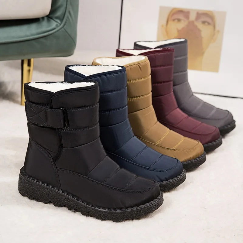 Lidia Plush Waterproof High Top Boots Siren Fashion