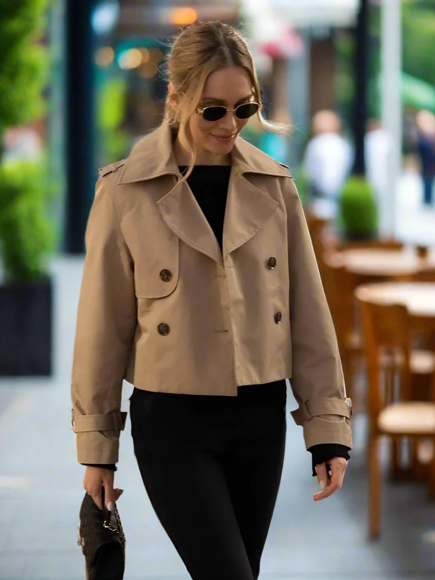 Francesca Cropped Trench Coat