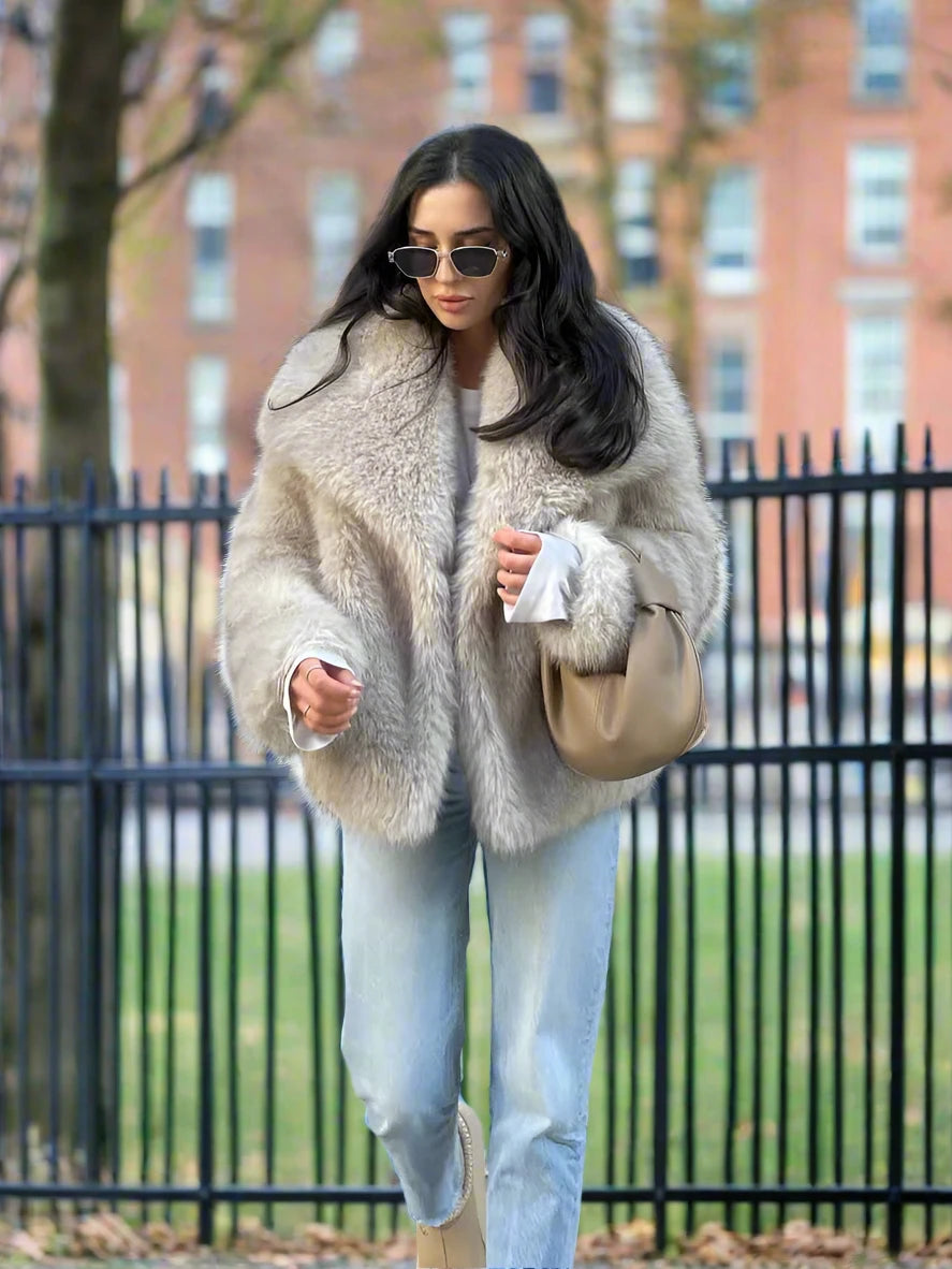 Serena Faux Fur Chic Jacket Siren Fashion