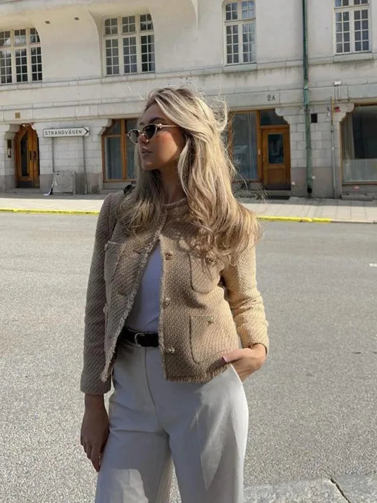 Cinzia Tweed Cropped Jacket Siren Fashion