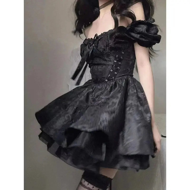 Gothic Girl Revival Mini Dress Siren