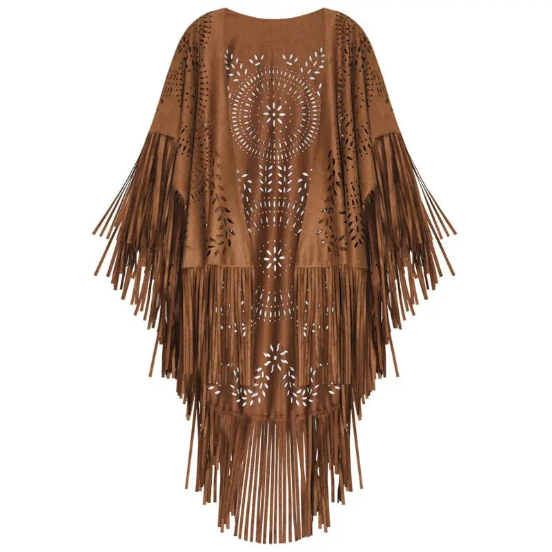 Willow Camel Suede Shawl Siren