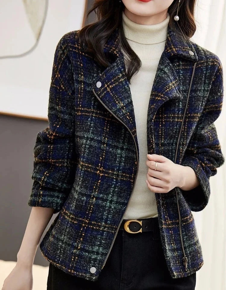 Always Chic Plaid Tweed Jacket Siren Fashion