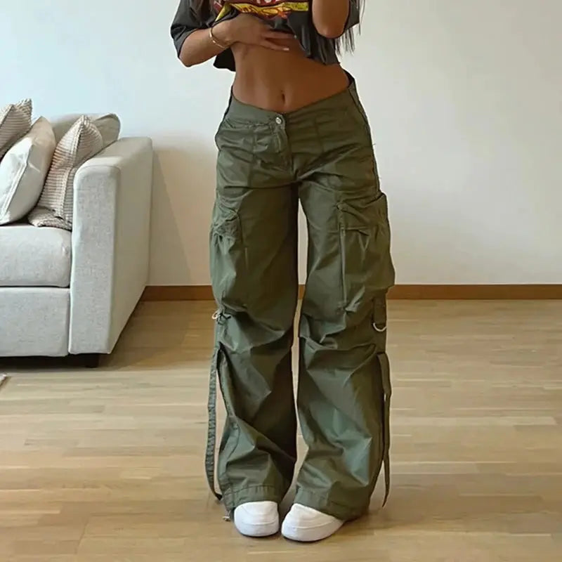 Nera Chic Buckle Cargo Pants Siren Fashion