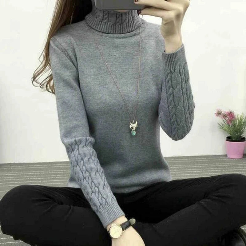 Celestina Long Sleeve Knitted Turtleneck Sweater