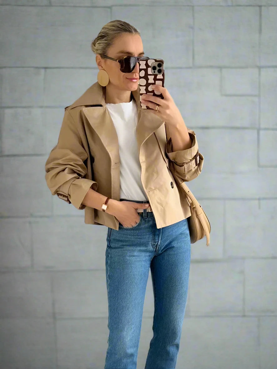 Francesca Cropped Trench Coat