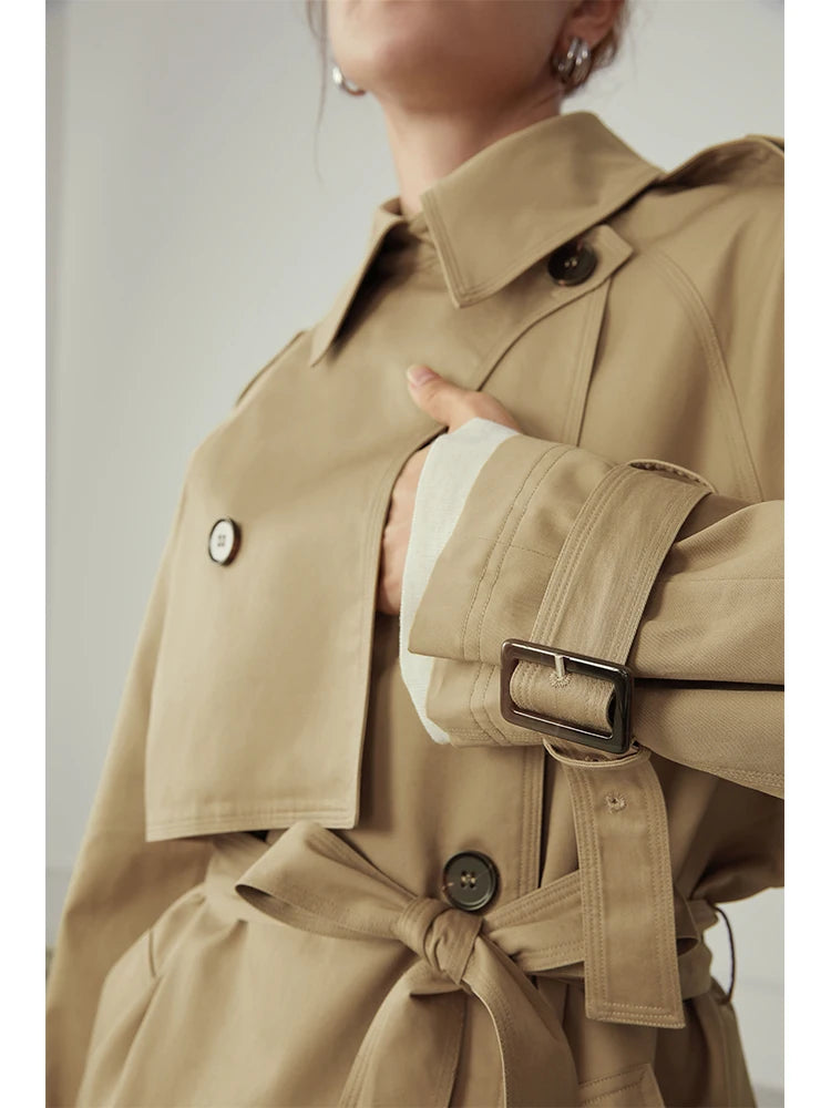 Palmira Fashion Belted Trench Coat Siren Fashion