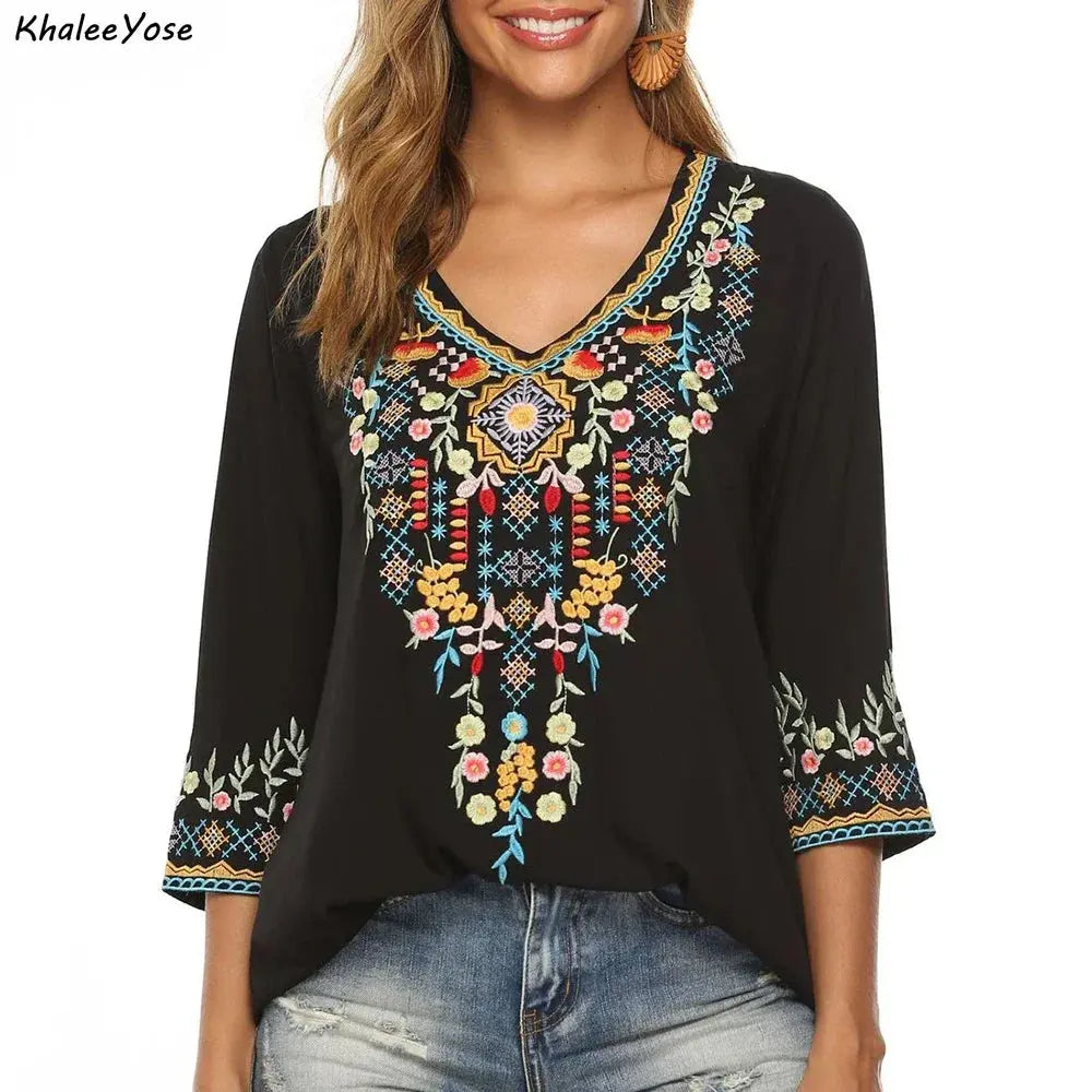 Kaylee Rose Bohemian Embroidered Top Siren Fashion