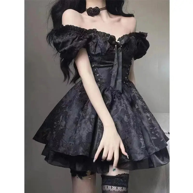 Gothic Girl Revival Mini Dress Siren