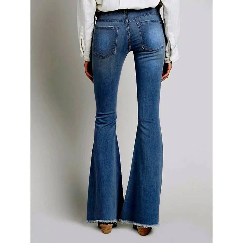 Bianca Fashion Denim Wide Flare Jeans Siren Fashion