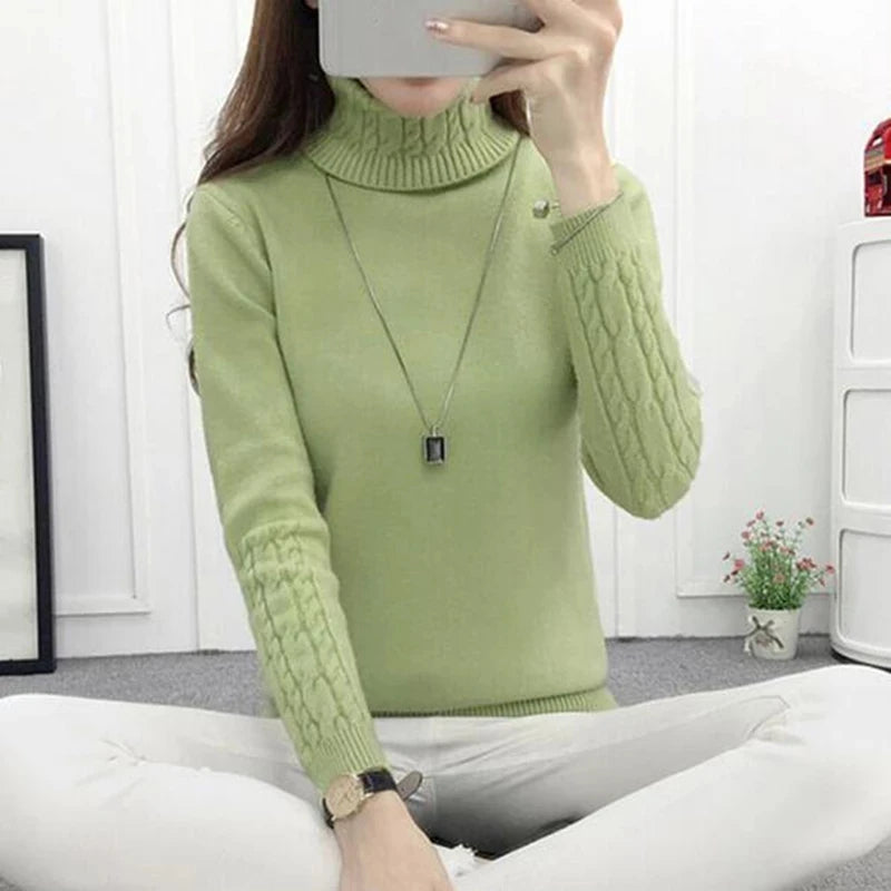 Celestina Long Sleeve Knitted Turtleneck Sweater