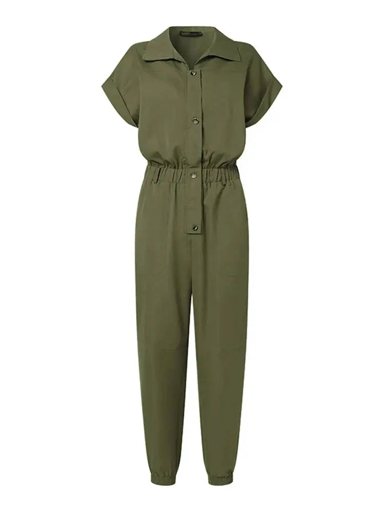 Cameron Vintage Cargo Romper Siren Fashion