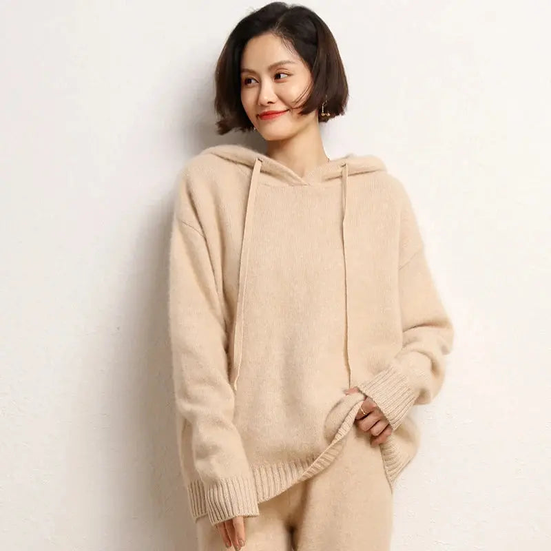 Paulina's Cashmere Hooded Sweater Siren