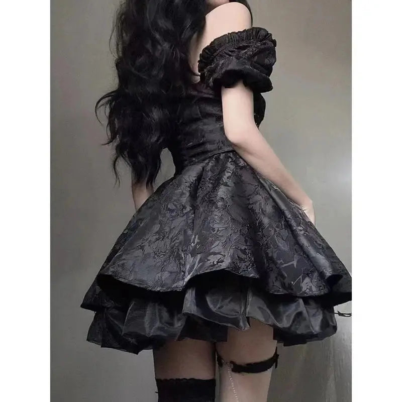 Gothic Girl Revival Mini Dress Siren