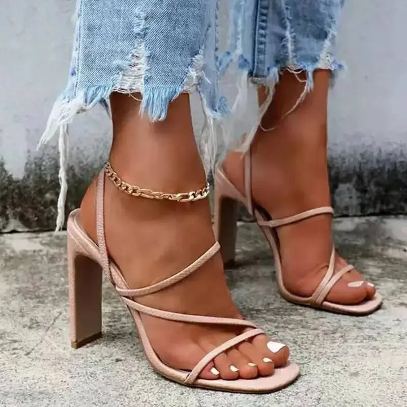 Savina Fashion Thick Heel Sandals Siren Fashion