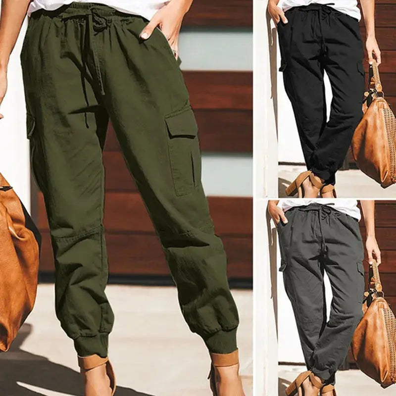 Harlow Retro Casual Cargo Pants Siren Fashion